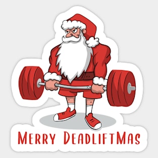 Powerlifting Santa Deadlift Merry Deadliftmas Sticker